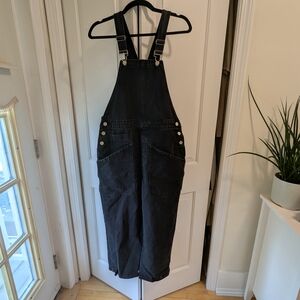 Black Denim Overalls
